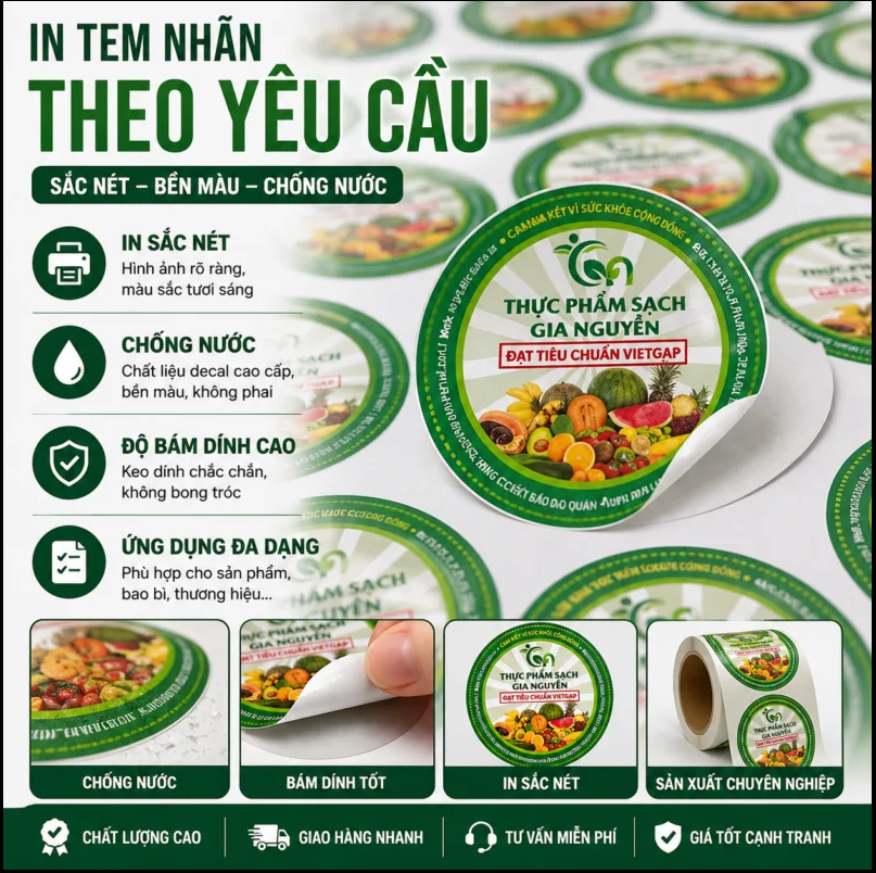 In tem nhãn (cuộn / rời)